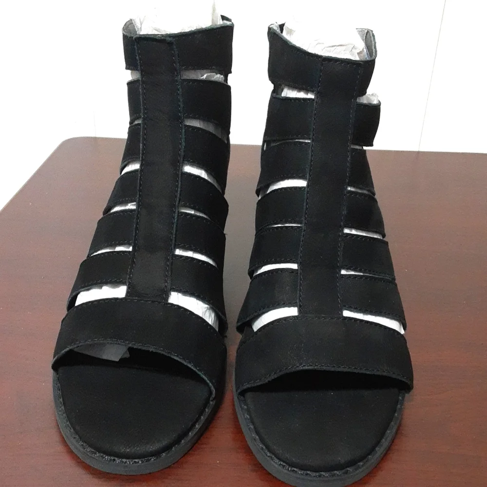 Vionic Harlow Gladiator‎ Cage Block Heel Shoe 6.5